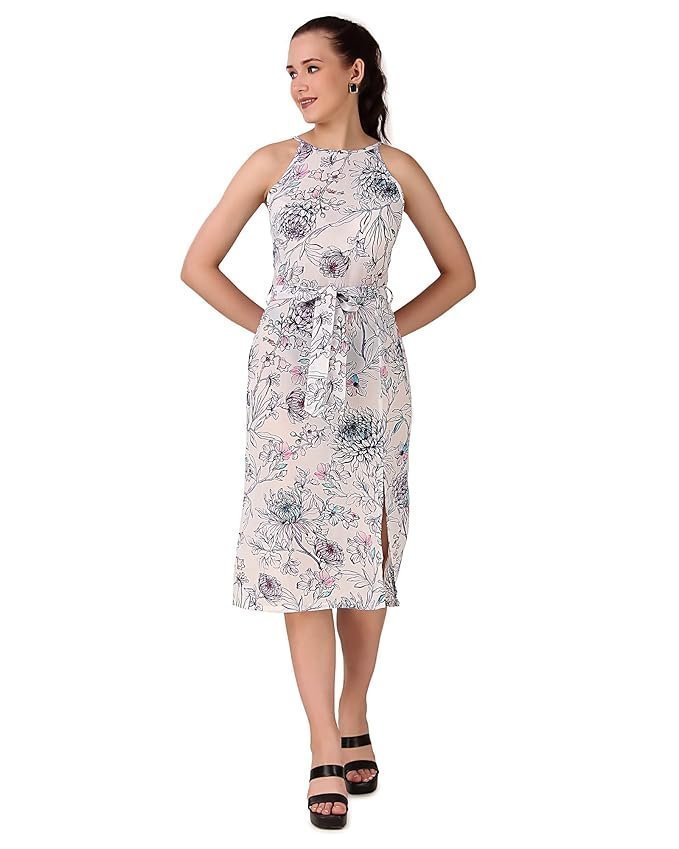 BoheeWohee Women Dress | One Piece Dress for Women | Dresses for Women | Maxi Dress for Women | Dress | Midi Dress for Women | Midi Halter Neck Dress