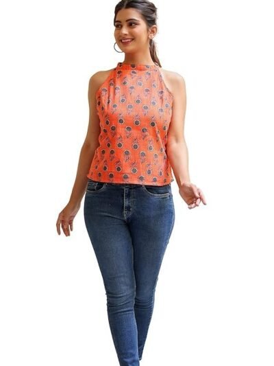 Yash Gallery Women's Cotton Regular Fit Top