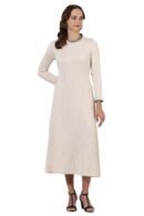 W for Woman Women's Fit and Flare Calf Length Dress