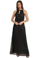 Women Embellished Halter Neck Gown Dress