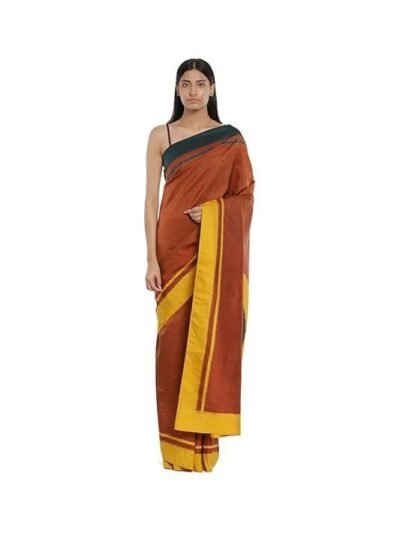 Satya Paul Women's Woven Silk Saree With Blouse Piece (8907544802744_Red)