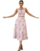 MYCLO Elsa Floral Print Co-Ord Set for Women | Premium Crushed Fabric | Soft Two-Piece Outfit in Pastel Shades for Everyday Wear