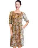 BEFORE|AFTER BeforeAfter Floral Print Multi Colour A-line Chiffon Dress for Women.