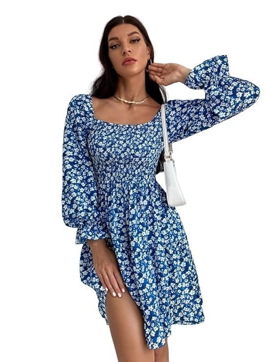 Sheetal Associates Women Casual Regular Sleeves Crepe Printed Fit and Flare Dress